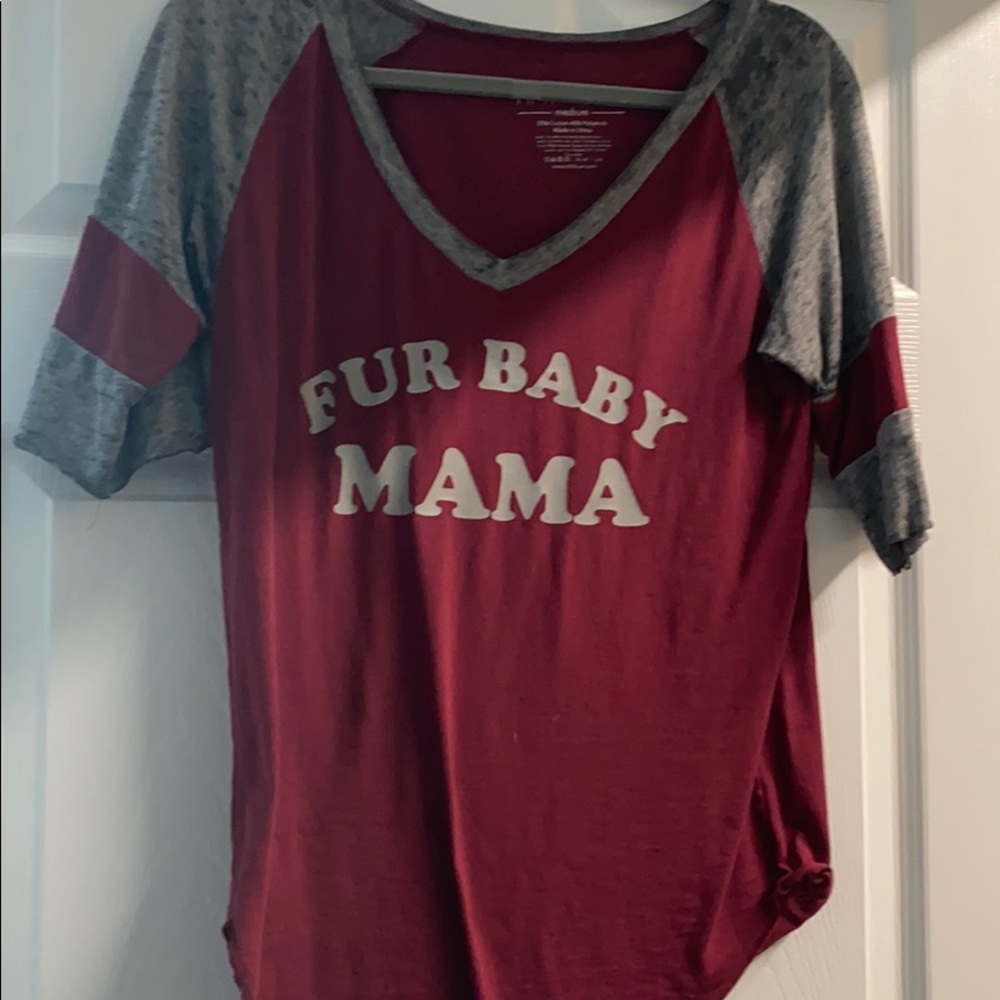 Fur baby mama dog mom tee